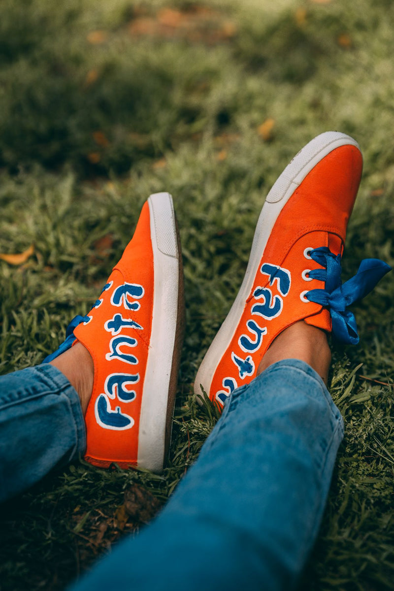 Fanta Hand Printed Shoe - SaumyasStore