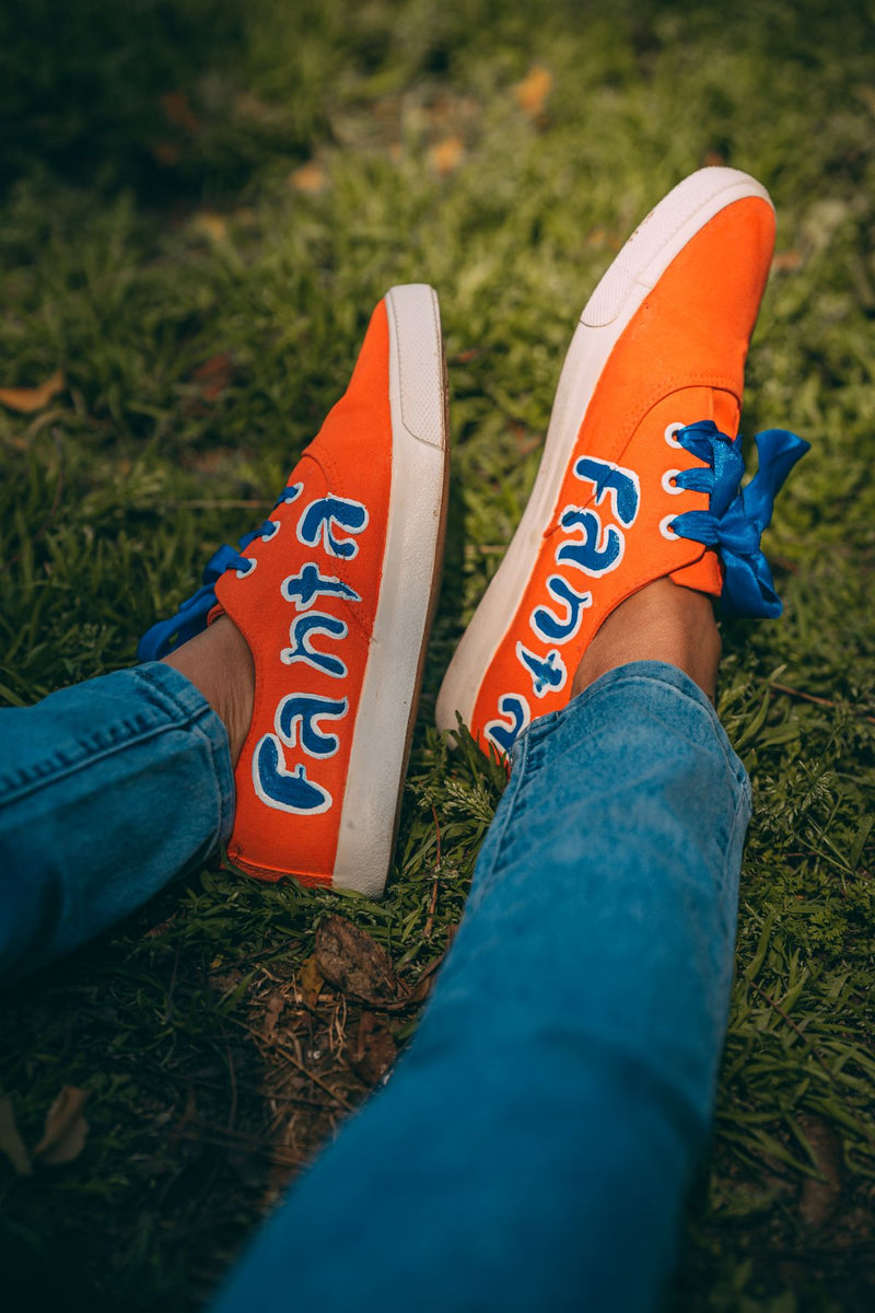 Fanta Hand Printed Shoe - SaumyasStore