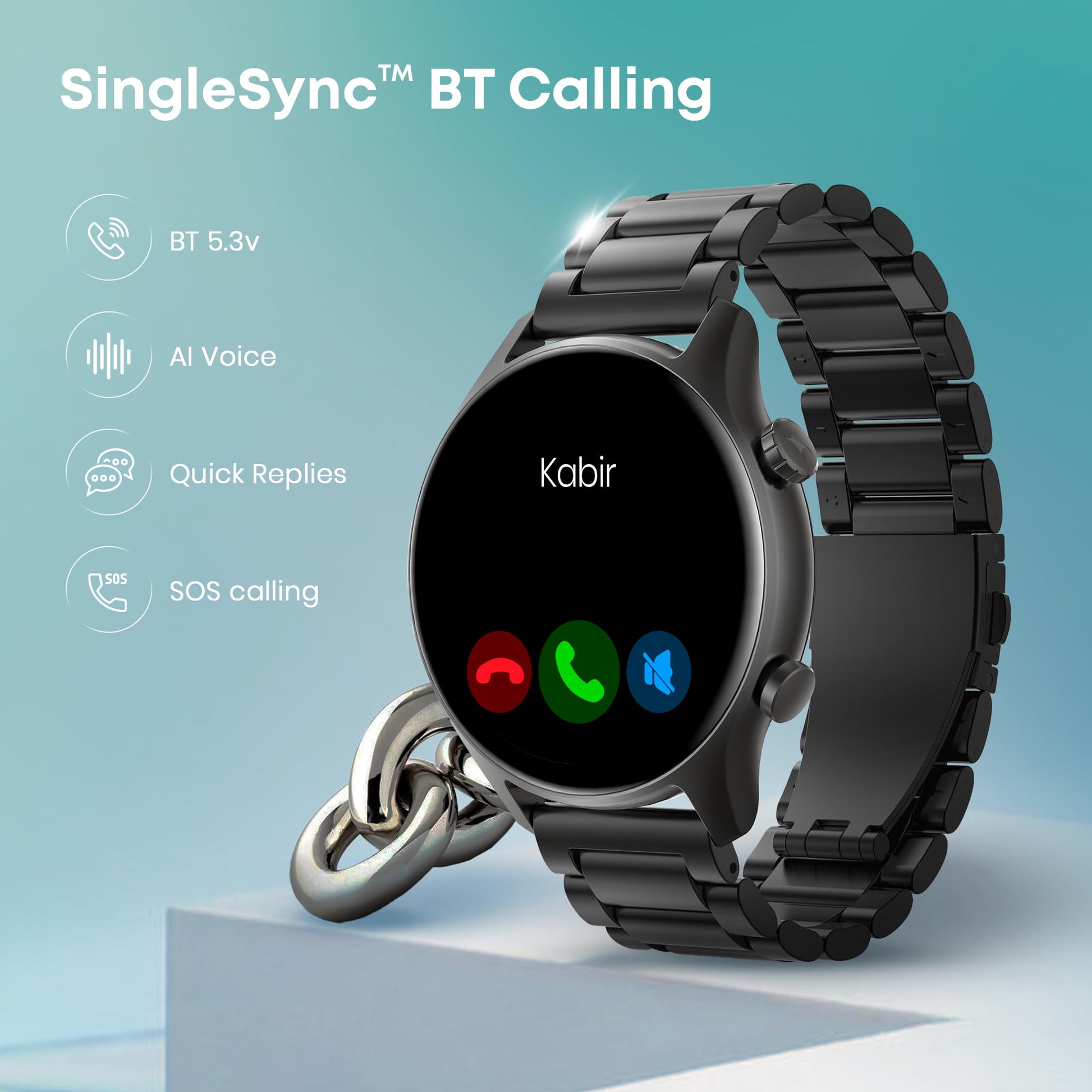 Fastrack Astor FR2 Pro Smart Watch, 1.43” AMOLED Display, 466 * 466 Pixel Resolution, SingleSync BT Calling, AI Voice Assistant, 100+ Sports Modes and Smartwatch Faces, IP68 (Rose Gold) SaumyasStore