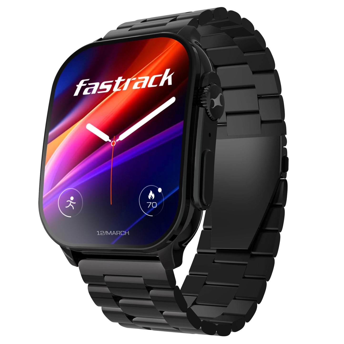 Fastrack Astor FS2 Pro Smart Watch, 1.96” AMOLED Display, 410 * 502 Pixel Resolution, SingleSync BT Calling, AI Voice Assistant, 100+ Sports Modes & Smartwatch Faces, Upto 5 Day Battery, IP68 (Black) SaumyasStore