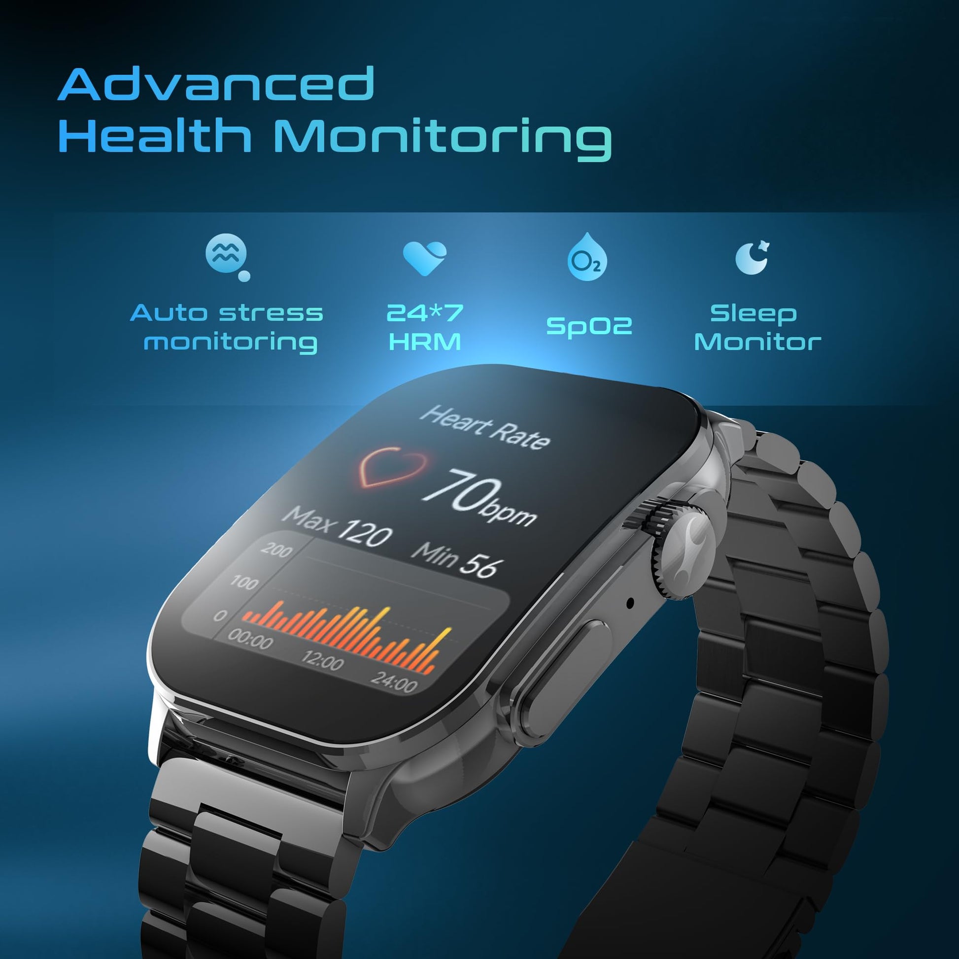 Fastrack Astor FS2 Pro Smart Watch, 1.96” AMOLED Display, 410 * 502 Pixel Resolution, SingleSync BT Calling, AI Voice Assistant, 100+ Sports Modes & Smartwatch Faces, Upto 5 Day Battery, IP68 (Black) SaumyasStore