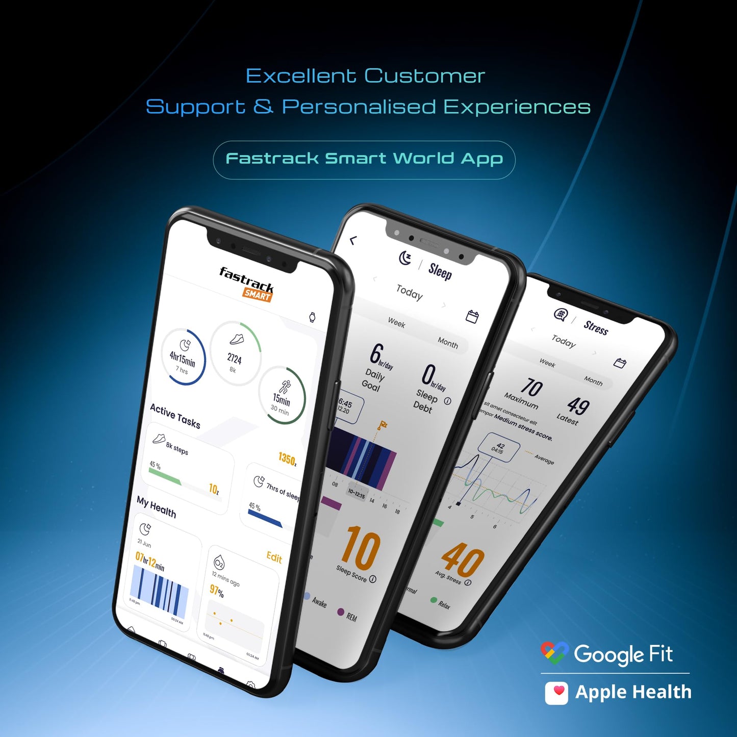 Fastrack Astor FS2 Pro Smart Watch, 1.96” AMOLED Display, 410 * 502 Pixel Resolution, SingleSync BT Calling, AI Voice Assistant, 100+ Sports Modes & Smartwatch Faces, Upto 5 Day Battery, IP68 (Black) SaumyasStore