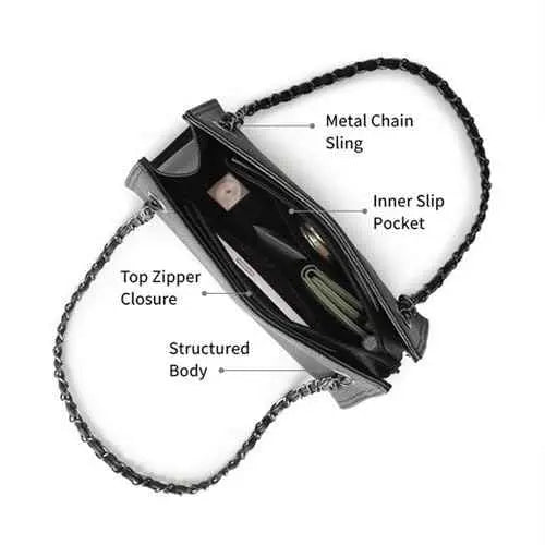 Fastrack Casual Shoulder Bag with Top Zipper Closure for Girls, Medium Size with Internal Zipper Pocket, Made with Premium Faux Leather, Versatile and Durable Design SaumyasStore