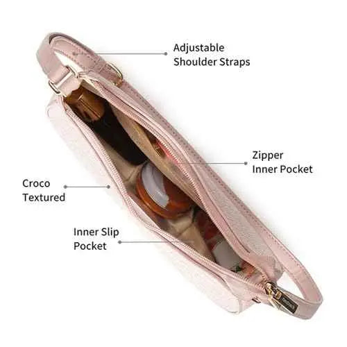 Fastrack Casual Shoulder Bag with Top Zipper Closure for Girls, Small Size with Internal Zipper Pocket, Made with Premium Faux Leather SaumyasStore