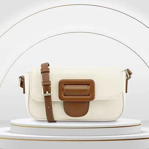 Fastrack Casual Sling Bag with Buckle Detail | Faux-Leather Women's Handbags | Sling for Casual Carry SaumyasStore