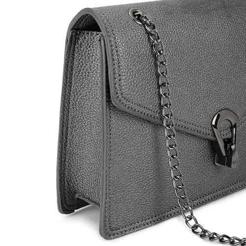 Fastrack Casual Sling Bag with Lock Closure for Girls, Medium Size with Internal Organiser, Handheld Design and Metal Chain Sling SaumyasStore