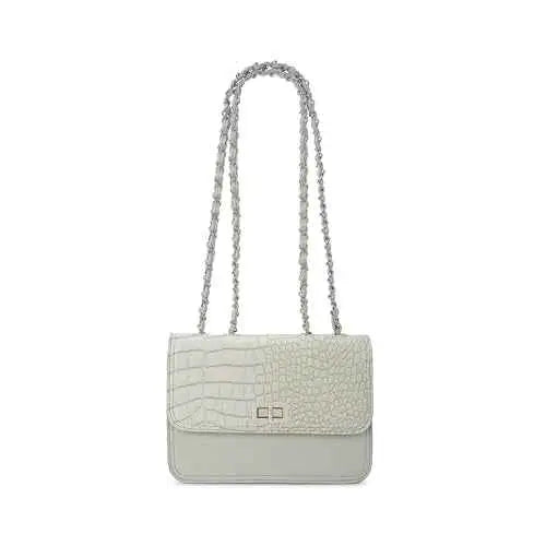 Fastrack Casual Sling Bag with Lock Closure for Girls, Medium Size with Internal Organiser and Metal Chain Strap, Made with Premium Faux Leather SaumyasStore