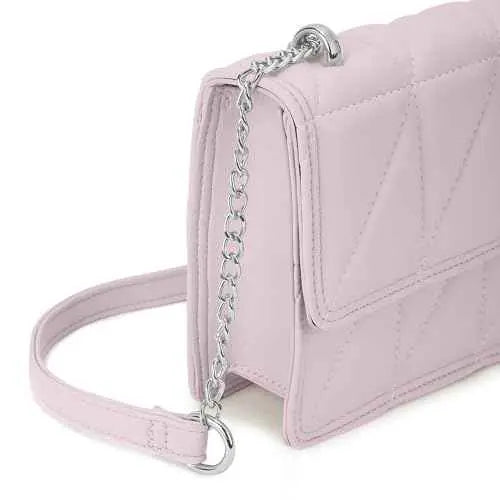 Fastrack Casual Sling Bag with Magnet Button Closure for Girls, Small Size with Internal Organiser, Handheld Design and Metal Chain Sling SaumyasStore