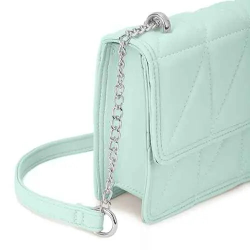 Fastrack Casual Sling Bag with Magnet Button Closure for Girls, Small Size with Internal Organiser, Handheld Design and Metal Chain Sling SaumyasStore