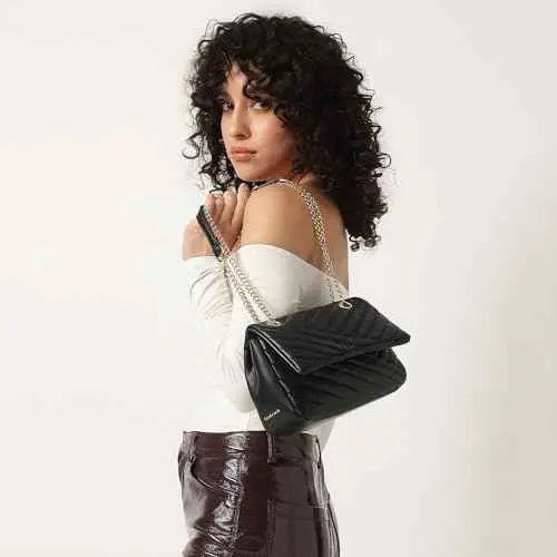 Fastrack Casual Sling Bag with Magnetic Button for Girls, Medium Size with Internal Zipper, Made with Premium Faux Leather, Versatile and Durable Design SaumyasStore