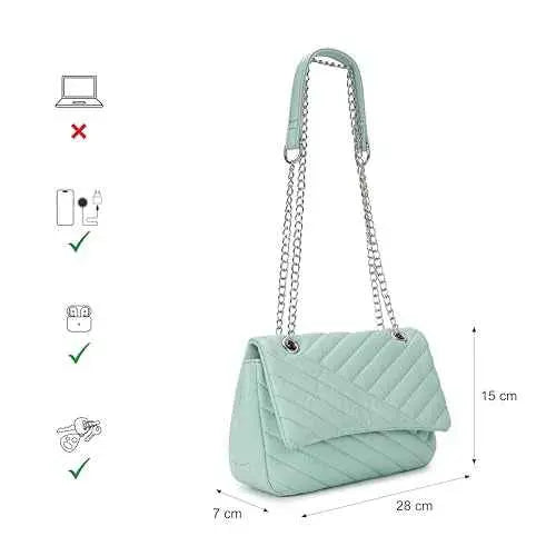 Fastrack Casual Sling Bag with Magnetic Button for Girls, Medium Size with Internal Zipper, Made with Premium Faux Leather, Versatile and Durable Design SaumyasStore