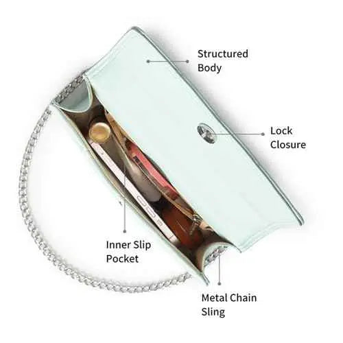 Fastrack Casual Sling Bag with Magnetic Button for Girls, Medium Size with Internal Zipper, Made with Premium Faux Leather, Versatile and Durable Design SaumyasStore