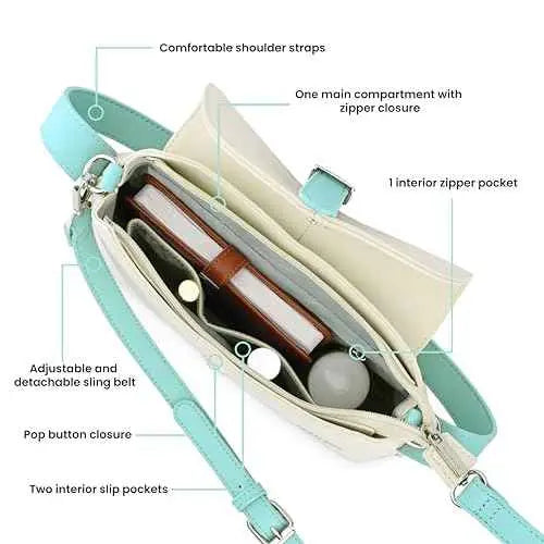 Fastrack Colour Pop Shoulder Bag | Faux-Leather Women's Handbags | Shoulder for Casual Carry SaumyasStore