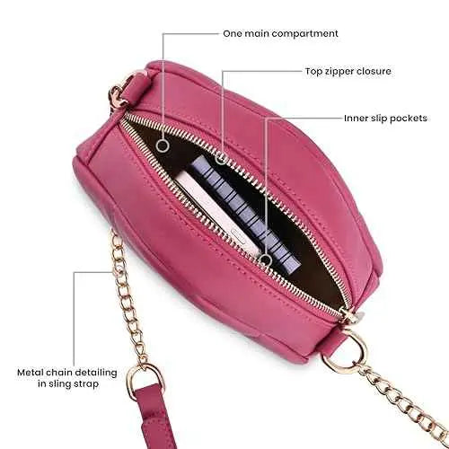 Fastrack Cube Crush Carry Sling | Faux-Leather Women's Handbags | Sling for Casual Carry SaumyasStore