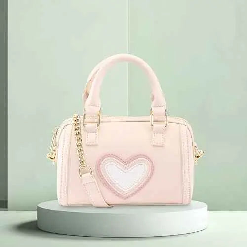 Fastrack HeartPop Handheld Sling, Made with Premium Faux Leather, Versatile and Durable Design, Gold Metal Accents, Detachable Sling Strap SaumyasStore