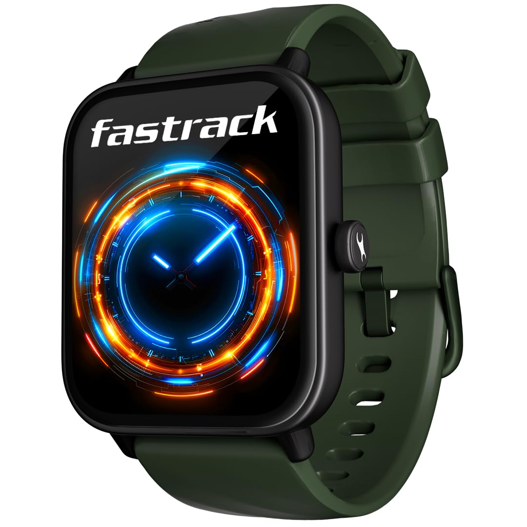 Fastrack Limitless Glide Smart Watch, Advanced UltraVU HD Display, SingleSync BT Calling, Advance Chipset, 85+ Sports Modes & Smartwatch Faces, AI Voice Assistant, 24 * 7 Health Suite, IP67 (Teal) SaumyasStore