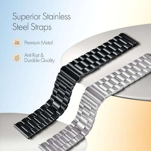 Fastrack Magnus FX1 Premium Metal Smart Watch, 1.38" UltraVU HD Display, Bright Pixel Resolution, Functional Crown, AI Voice, SingleSync BT Calling, 100+ Sports Mode & Smartwatch Faces, IP68 (Silver) SaumyasStore