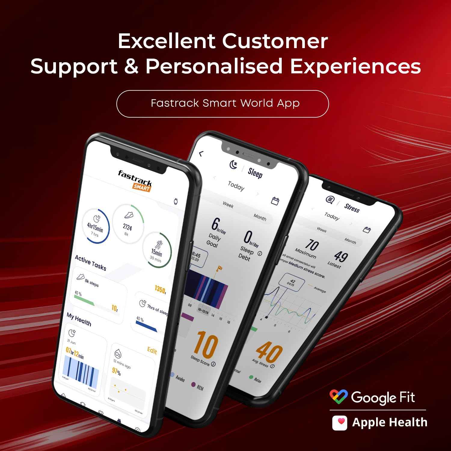 Fastrack Marvellous FX1 Smart Watch, 3.63 CM AMOLED Display, Fluidic UI, Functional Crown, SingleSync BT Calling, 3D Dynamic Smartwatch Faces, 100+ Sports Mode, Upto 5-Day Battery, IP68 (Rose Gold) SaumyasStore