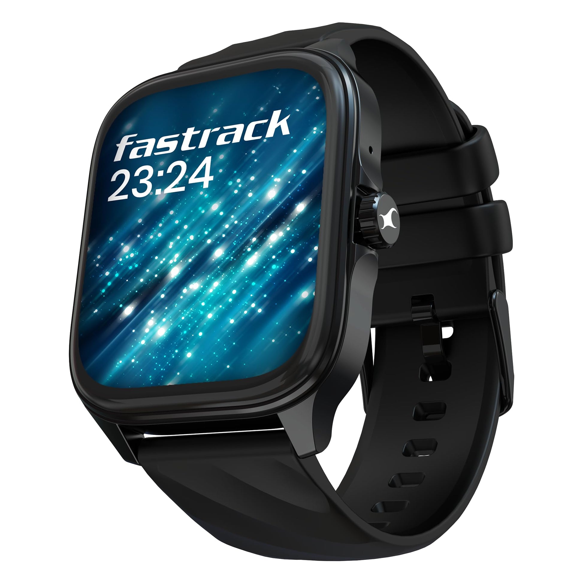 Fastrack New Astor FS1 PRO Smart Watch, Large Super AMOLED Display (1.97") AOD, AI Voice Assistance, Functional Crown, SingleSync BT Calling, 100+ Sports Modes & Smartwatch Faces, IP68 (Black) SaumyasStore