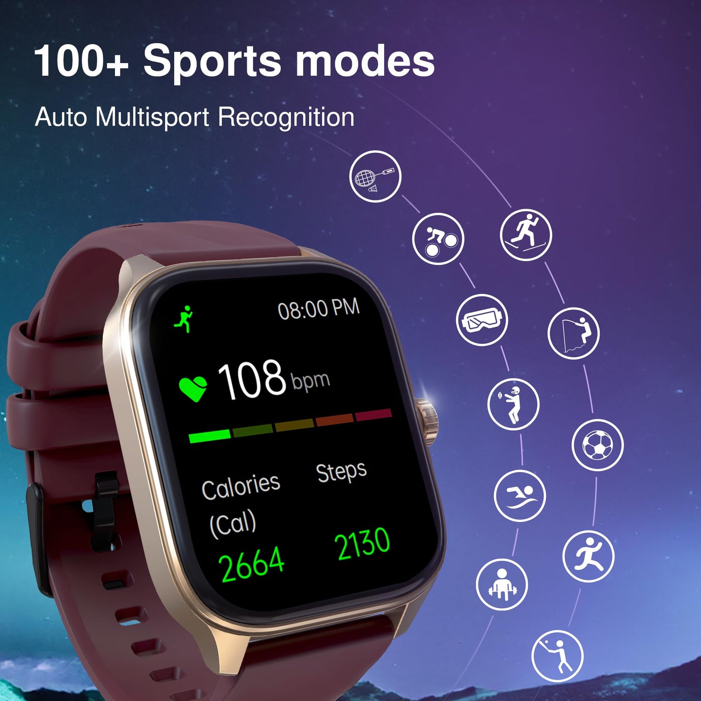 Fastrack New Astor FS1 PRO Smart Watch, Large Super AMOLED Display (1.97") AOD, AI Voice Assistance, Functional Crown, SingleSync BT Calling, 100+ Sports Modes & Smartwatch Faces, IP68 (Blue) SaumyasStore