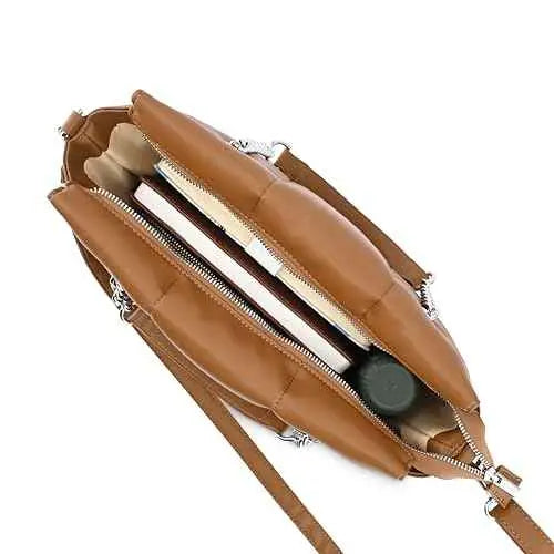 Fastrack Puff It Up Satchel | Faux-Leather Women's Handbags | Satchel for Casual Carry SaumyasStore