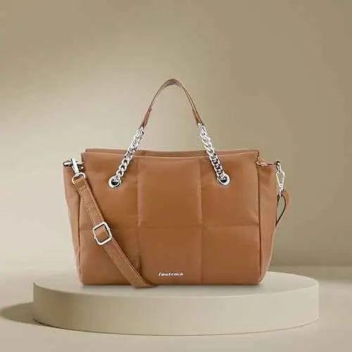 Fastrack Puff It Up Satchel | Faux-Leather Women's Handbags | Satchel for Casual Carry SaumyasStore