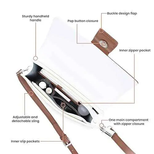 Fastrack Snap and Style Satchel | Faux-Leather Women's Handbags | Satchel for Casual Carry SaumyasStore