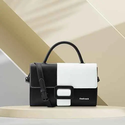 Fastrack Soft-Pleated Sling Bag with Metal Chain Accents | Faux-Leather Women's Handbags | Sling for Casual Carry SaumyasStore