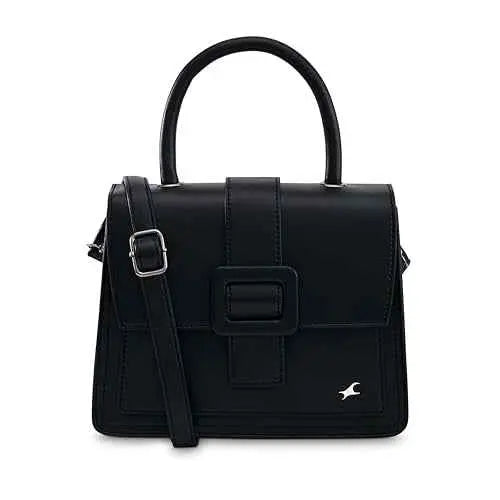 Fastrack Solid Structured Satachel | Faux-Leather Women's Handbags | Satchel for Casual Carry SaumyasStore