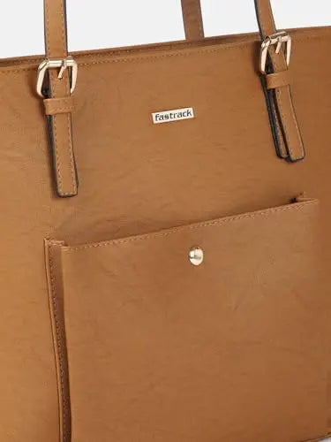 Fastrack Solid Structured Work Tote for Women | with Quick Access Pocket & Zipper Compartment SaumyasStore