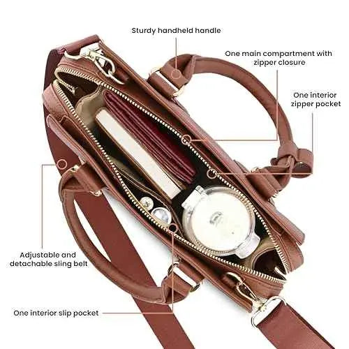 Fastrack Structured Satchel | Nylon Women's Handbags | Satchel for Casual Carry SaumyasStore