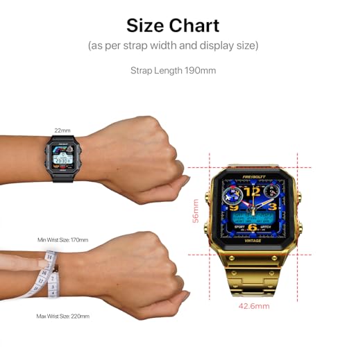 Fire-Boltt Vintage Smartwatch 39.1mm (1.52 inch) TFT Display, Stainless Steel Design, Bluetooth Calling, Multiple Sports Modes, Weather Updates, Smart Reminders SaumyasStore