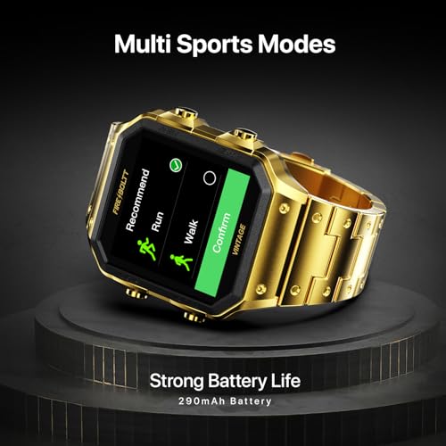 Fire-Boltt Vintage Smartwatch 39.1mm (1.52 inch) TFT Display, Stainless Steel Design, Bluetooth Calling, Multiple Sports Modes, Weather Updates, Smart Reminders SaumyasStore