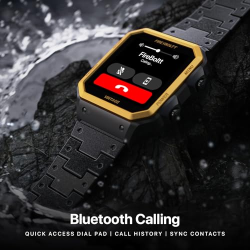 Fire-Boltt Vintage Smartwatch 39.1mm (1.52 inch) TFT Display, Stainless Steel Design, Bluetooth Calling, Multiple Sports Modes, Weather Updates, Smart Reminders SaumyasStore