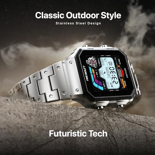 Fire-Boltt Vintage Smartwatch 39.1mm (1.52 inch) TFT Display, Stainless Steel Design, Bluetooth Calling, Multiple Sports Modes, Weather Updates, Smart Reminders SaumyasStore