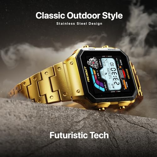 Fire-Boltt Vintage Smartwatch 39.1mm (1.52 inch) TFT Display, Stainless Steel Design, Bluetooth Calling, Multiple Sports Modes, Weather Updates, Smart Reminders SaumyasStore