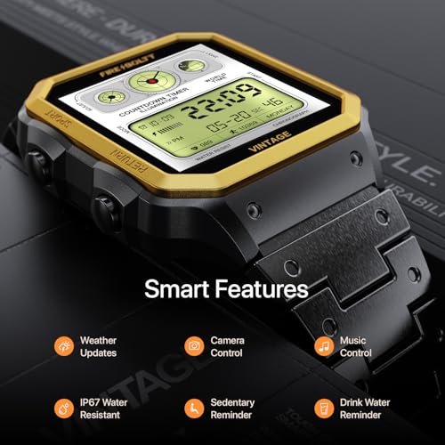 Fire-Boltt Vintage Smartwatch 39.1mm (1.52 inch) TFT Display, Stainless Steel Design, Bluetooth Calling, Multiple Sports Modes, Weather Updates, Smart Reminders SaumyasStore