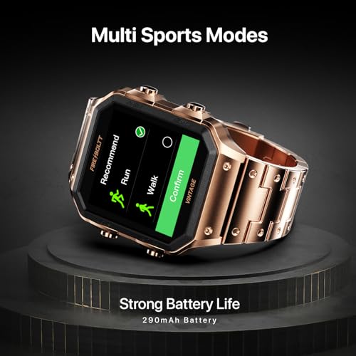 Fire-Boltt Vintage Smartwatch 39.1mm (1.52 inch) TFT Display, Stainless Steel Design, Bluetooth Calling, Multiple Sports Modes, Weather Updates, Smart Reminders SaumyasStore