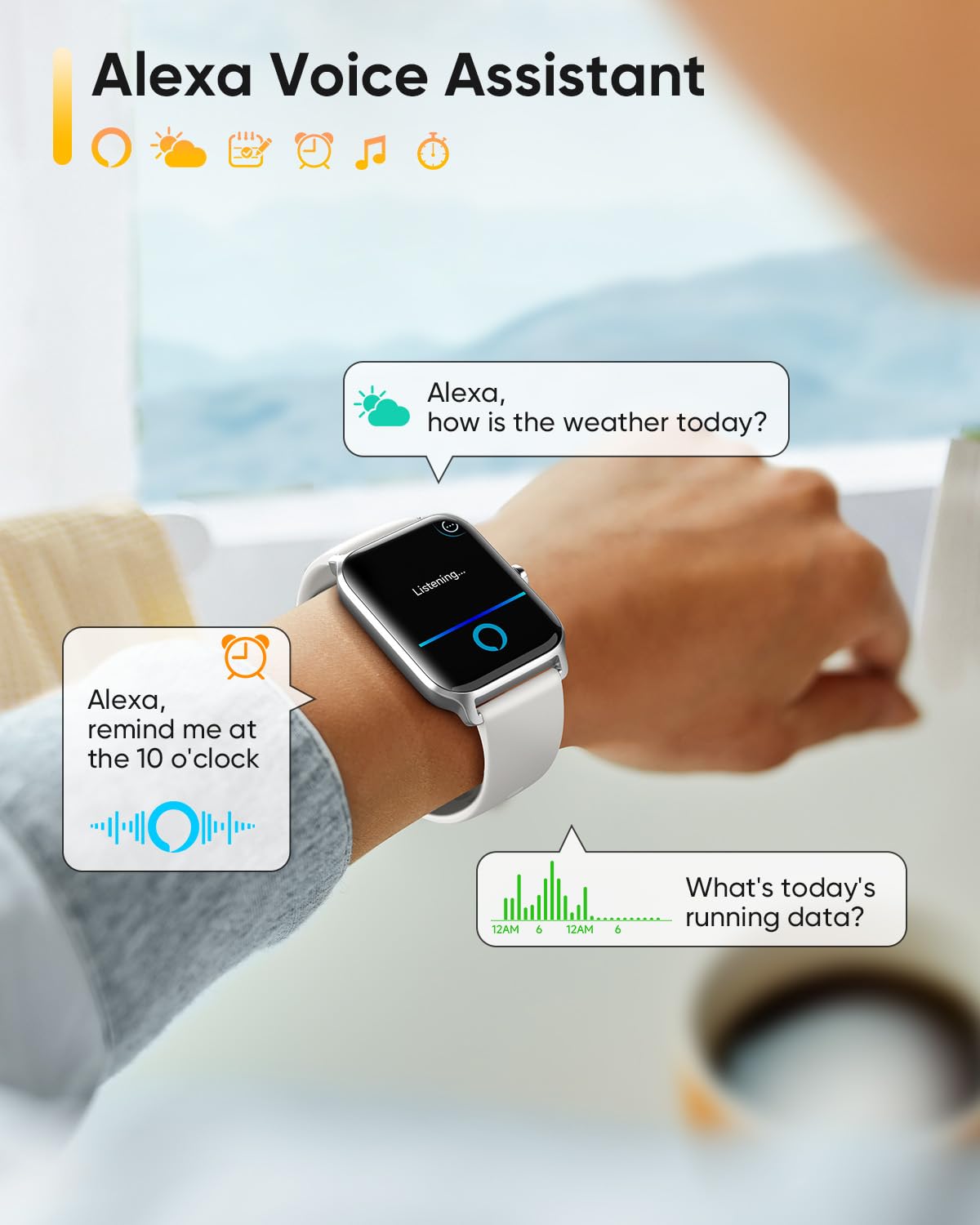 Fitpolo Smart Watch for Men Women with Bluetooth Call, Alexa Built-in 1.8" Blood Oxygen Heart Rate Sleep Fitness Watch, 100 Sports Modes Smartwatch, Activity Tracker for Android iOS Phone SaumyasStore