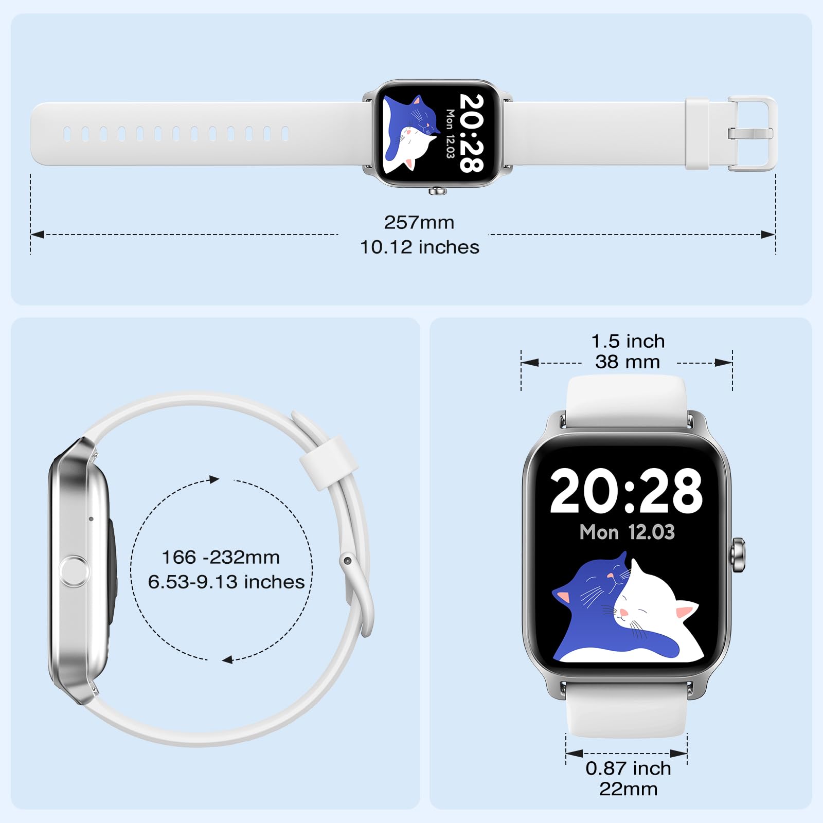 Fitpolo Smart Watch for Men Women with Bluetooth Call, Alexa Built-in 1.8" Blood Oxygen Heart Rate Sleep Fitness Watch, 100 Sports Modes Smartwatch, Activity Tracker for Android iOS Phone SaumyasStore