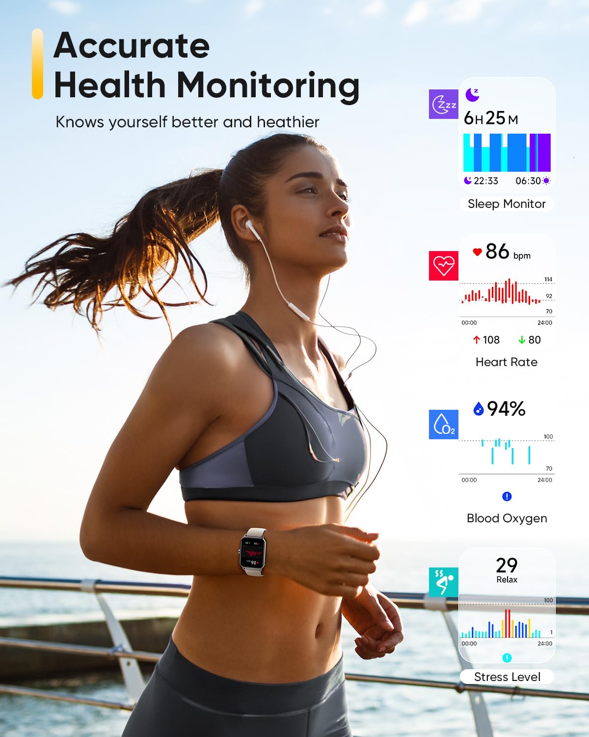 Fitpolo Smart Watch for Men Women with Bluetooth Call, Alexa Built-in 1.8" Blood Oxygen Heart Rate Sleep Fitness Watch, 100 Sports Modes Smartwatch, Activity Tracker for Android iOS Phone SaumyasStore