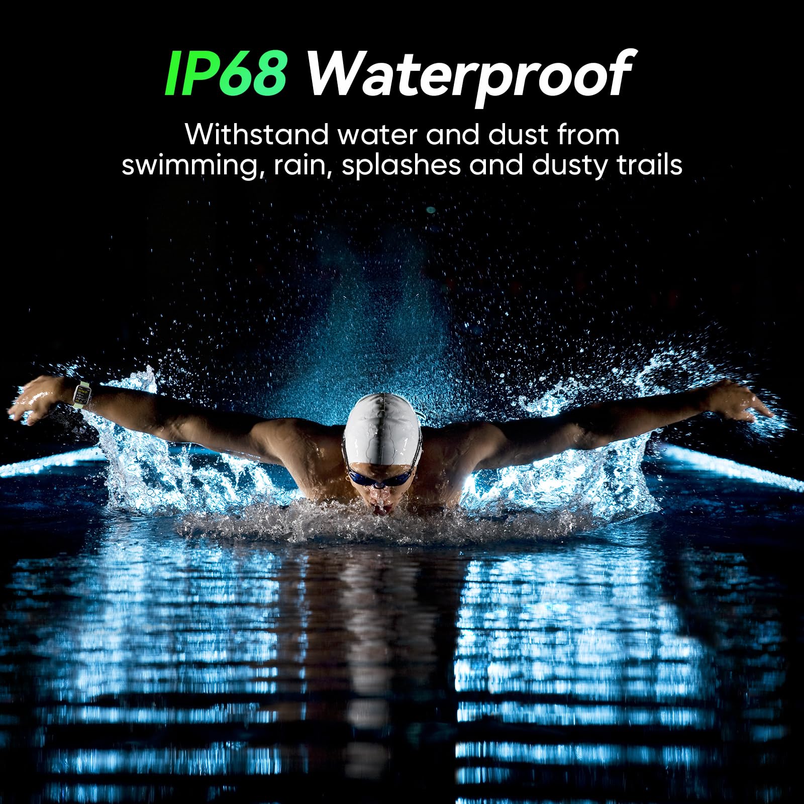 Fitpolo Smart Watches for Men/Women, 1.8'' Alexa Built-in Fitness Tracker Watch with Bluetooth Calls, IP68 Waterproof, Heart Rate/Sleep/SpO2/Stress Monitor, 110 Sport Modes for Android & iPhone SaumyasStore