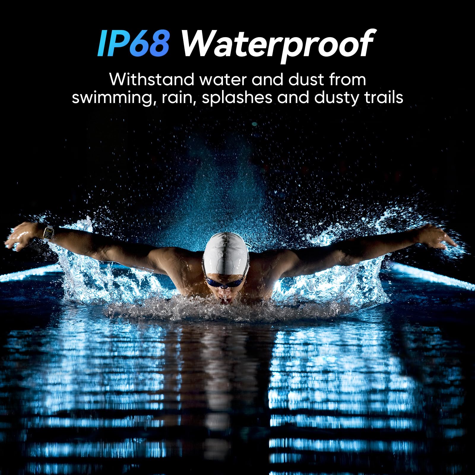 Fitpolo Smart Watches for Men/Women, 1.8'' Alexa Built-in Fitness Tracker Watch with Bluetooth Calls, IP68 Waterproof, Heart Rate/Sleep/SpO2/Stress Monitor, 110 Sport Modes for Android & iPhone SaumyasStore