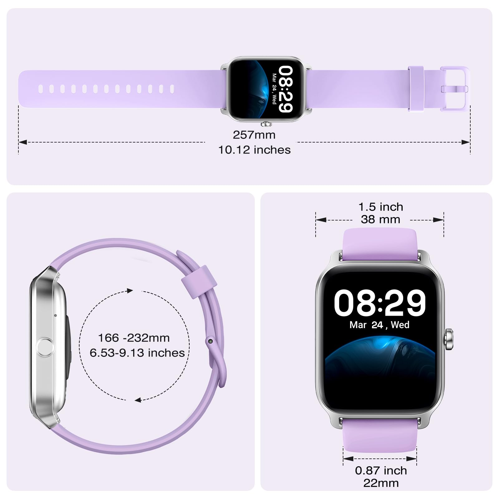 Fitpolo Smart Watches for Women Men, Alexa Built-in 1.8" Fitness Tracker Watch for Android iOS, Waterproof Activity Trackers with 100 Sports, GPS via Phone, Heart Rate Sleep SpO2 Monitor SaumyasStore