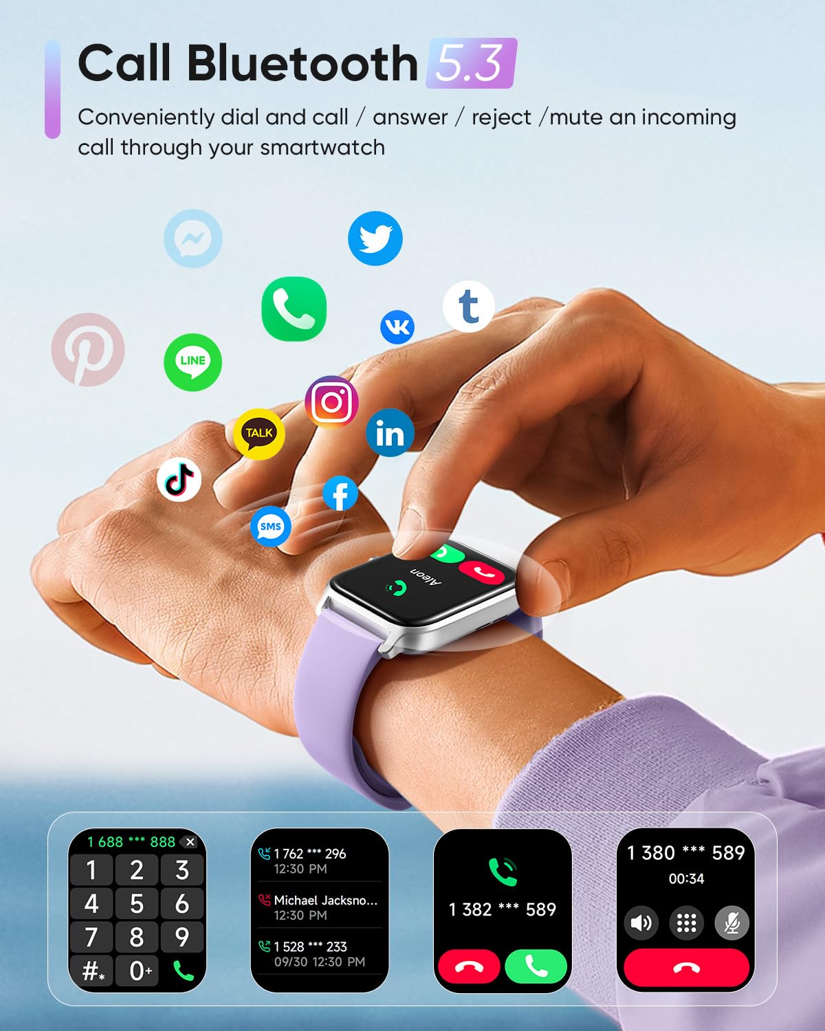 Fitpolo Smart Watches for Women Men, Alexa Built-in 1.8" Fitness Tracker Watch for Android iOS, Waterproof Activity Trackers with 100 Sports, GPS via Phone, Heart Rate Sleep SpO2 Monitor SaumyasStore