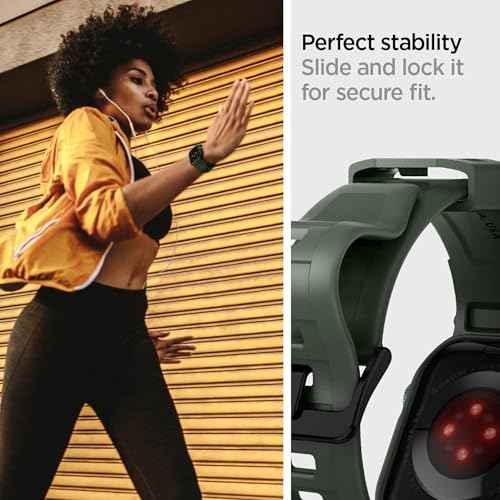 Fuel co Shock Proof Case with Strap Compatible with Apple Watch Series 7 45mm 6 SE 5 4 3 2 1 45mm 44mm 42 mm for iWatch Rugged Band Bumper Cover for All Around Edge Protection (Green) SaumyasStore