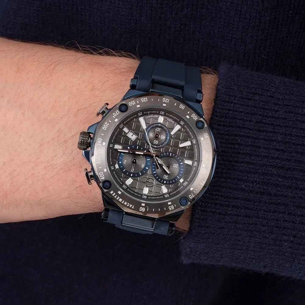 GC Mens 45 mm Spirit Sport Gray Dial Silicone Analog Watch - Y81006G5MF SaumyasStore