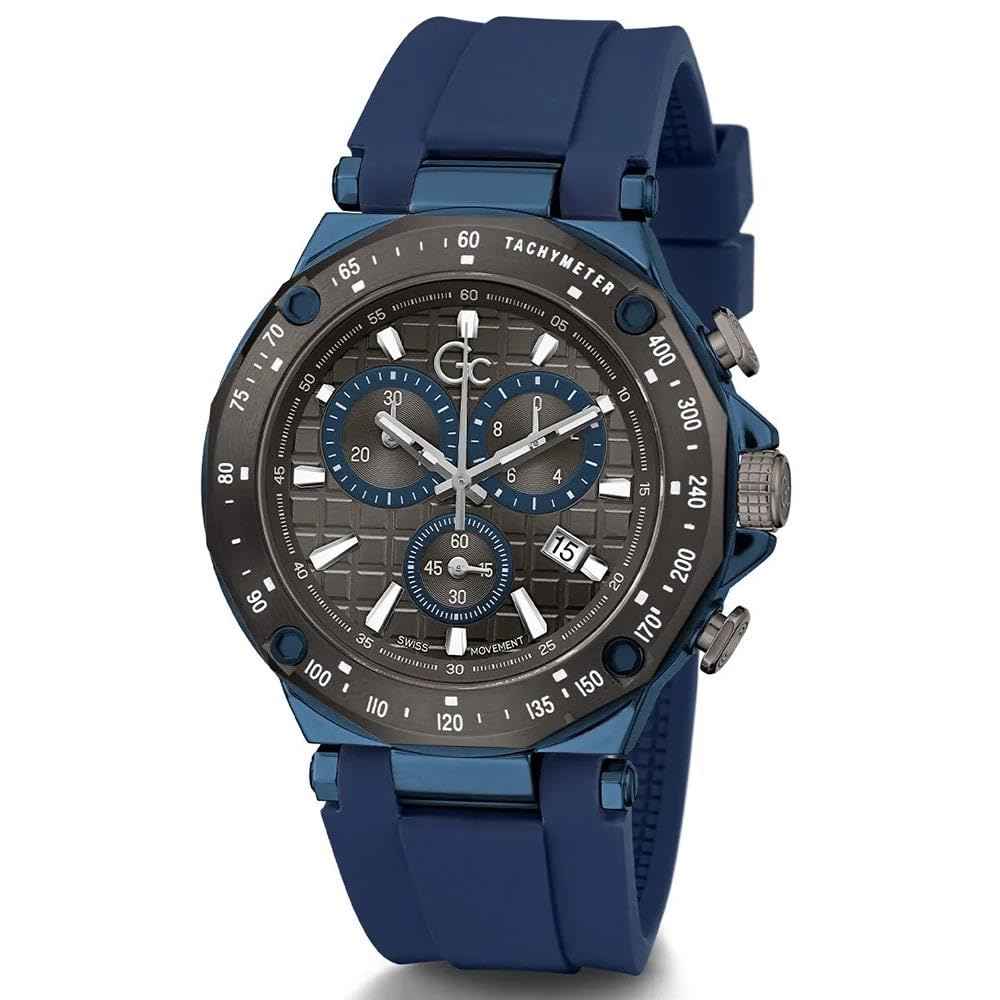 GC Mens 45 mm Spirit Sport Gray Dial Silicone Analog Watch - Y81006G5MF SaumyasStore