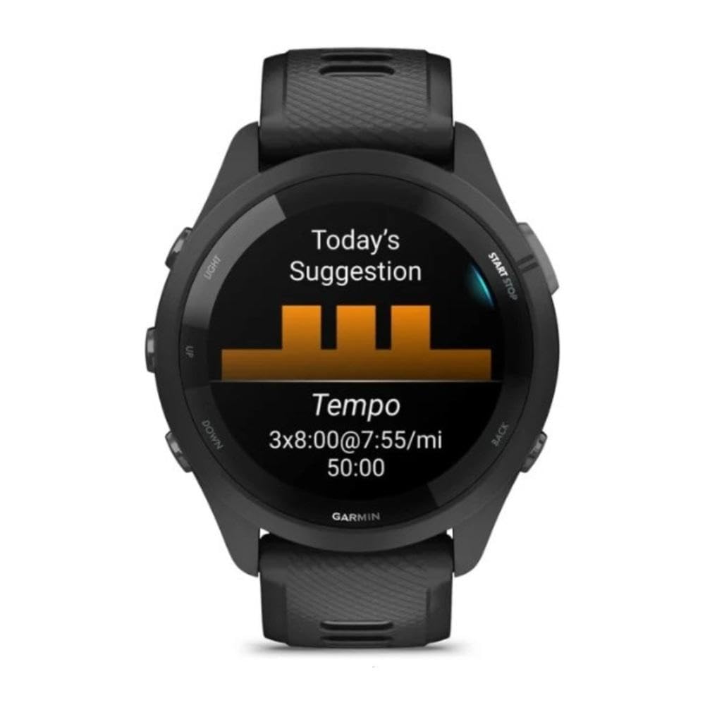 Garmin Forerunner 265 Running Smartwatch - Black and Powder Gray SaumyasStore