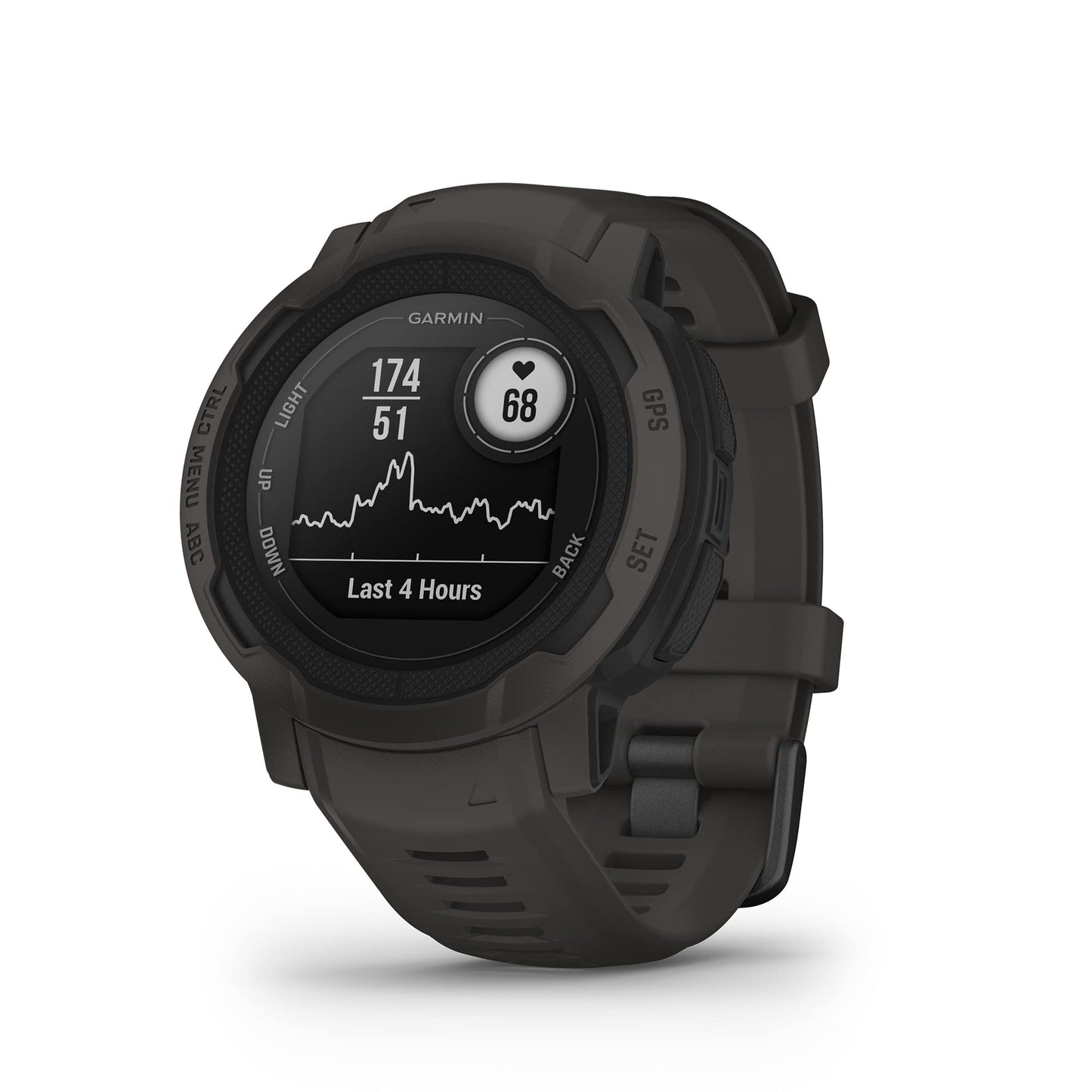 Garmin Instinct 2, Graphite Smartwatch, Built-in Sports Apps and Health Monitoring, Ultratough Design Features, Graphite SaumyasStore